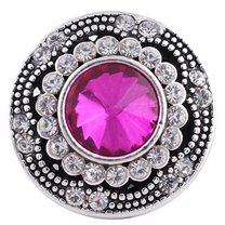 Choose Color | Rhinestone Gem Snap Jewelry Ginger Charm Button, For Interchangeable DIY Customizable Accessories