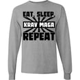 thumbnail image 3 of Inktastic Eat, Sleep, Krav Maga, Repeat Long Sleeve T-Shirt, 3 of 5
