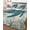 Turquoise Blue, variant on Full Size Quilt Bedding Set, Teal Sea Turtle Coastal Reversible Summer Quilt 3 Pieces, Vintage Summer Beach Nautical Lightweight Bedspreads Coverlets with 2 Pillow Shams for All Seasons
