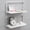 White+white, variant on Arlington Floating Shelves Set of 2 | Folding Display Wall Shelves | Walnut Grain Wooden Board & Metal Frame | 12" W x 5" D x 7" H | White (Upgraded)