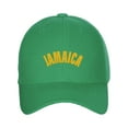 thumbnail image 2 of Daxton International World Countries Baseball Hat Cap Arch Letters, Jamaica Kelly Gold, 2 of 4