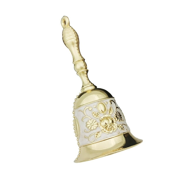 Campana de servicio de restaurante navideño, campana de mesa de comedor, campana de timbre de señal portátil, campana de mano decorativa, decoración Dorado