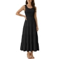 thumbnail image 5 of GUACER Maxi Dresses for Women Smocked Sleeveless Tiered Long Summer Dress Casual Flowy A-Line Beach Vacation Boho Outfits, 5 of 7