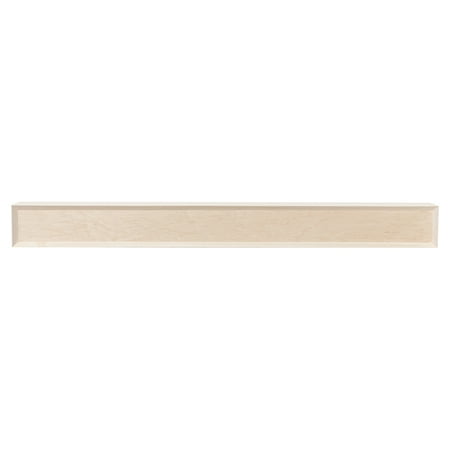 

Modern Ember Autumn 72 Inch Floating Maple Wood Fireplace Mantel Shelf | Unfinished - Wooden Shelf with Angled Corner Accents