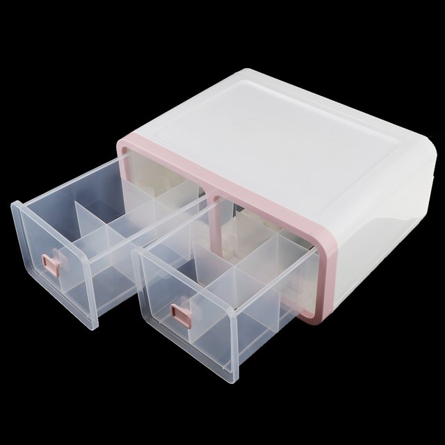 Caja de almacenamiento de Plástico perfecl A Prueba de Polvo Para Calcetines con divisor rosado