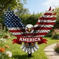 thumbnail image 6 of AZXY Metal Patriotic Eagle Yard Decor, 4th of July Eagle Garden Stake, American Flag Bald Eagle Ornament, Independence Day Outdoor Sign, Wrought Iron Eagle Decor for Patio Backyard Lawn Terraces, 6 of 6