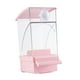 thumbnail image 4 of Comedero para pájaros sin desorden, contenedor de comida, estación de alimentación colgante, comedero automático para loros con percha para canarios, rosa, 4 of 8