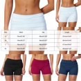 thumbnail image 3 of vigerkar High-Rise Foldover Yoga Shorts for Women - Stretchy Fabric for Pilates, Workout & Casual Streetwear (Navy, XL), 3 of 7