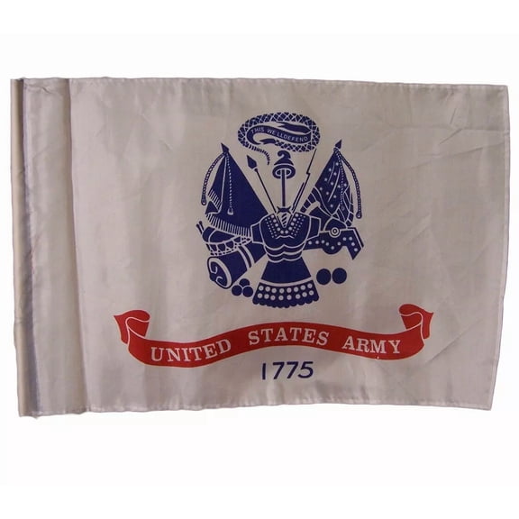 PURELY- 12X18 12"X18" U.S. Army White Sleeve Flag Boat Car Garden 100D
