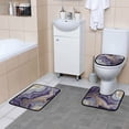 thumbnail image 6 of Shower Curtain and Rug Sets 4pcs Bathroom Sets Includes 12 Free Hooks 66" x 72" Purple Marble Pattern, 6 of 8