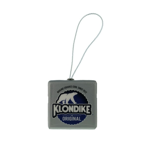 Klondike Decoupage Ornament, 4 inches Tall, Faux Food, Plastic, Silver, Novelty Ornament