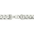 thumbnail image 3 of 925 Sterling Silver High Polished 13mm Solid Plain Curb Link Chain w/ Lobster Clasp - 20", 3 of 5