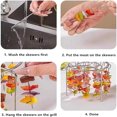 thumbnail image 4 of Weloille Round Air Fryer Grill with 24 Steel Sticks Food Grade Stainless Steel Cooking Rack Portable Vertical Household Skewer Grill for Air Fryers Ovens, 4 of 7