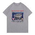 thumbnail image 1 of Camiseta divertida "Wif Is A Kilometer" para hombre y mujer, de algodón puro de gran tamaño y cuello redondo., 1 of 7