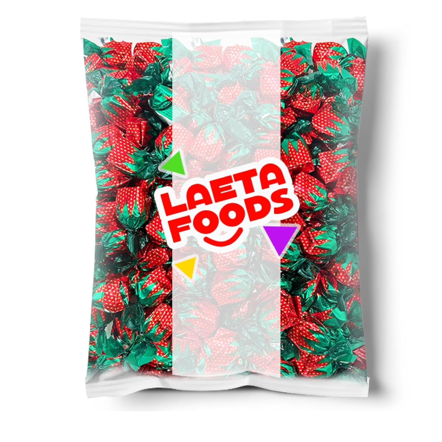 Strawberry Filled Bon Bons Hard Candy (2 Pound Bag - Approx. 120 Count)
