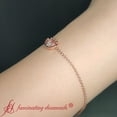 thumbnail image 4 of 0.05 Carat Lab Grown Round Cut Diamond Cute Lotus Chain Bracelet For Women- Fascinating Diamonds, 4 of 6
