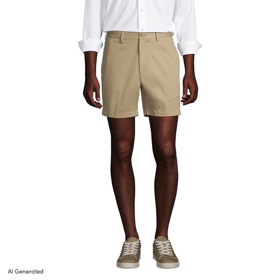 Lands' End Men's Traditional Fit 6 Inch No Iron Chino Shorts