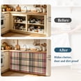 thumbnail image 4 of Buffalo Plaid Cabinet Curtain 32"Wx55"L, Dustproof Pantry Door Curtain with Self Adhesive Tape, Modern Farmhouse Colorful Checkered Tall Storage Cover Privacy Drape for Bathroom Kitchen Laundry Room, 4 of 9