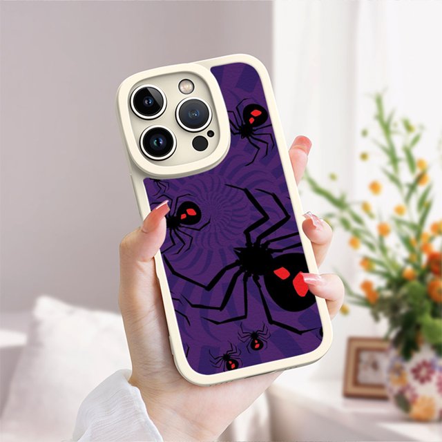 Caja de teléfono de goma TPU con estampado de dibujos animados vibrantes: agregue un toque de diversión a su iPhone