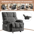 thumbnail image 6 of JMYMRY Rocker Recliner Chair with Vibration Massage and Heating, Cup Holders and Side Pockets, Adjustable Lounge Chair for Living Room, Grey, 6 of 8