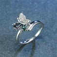 thumbnail image 4 of Elegant Personality Ring Colorful Butterfly Ring Luxurious And Exquisite All-match Ring, 4 of 9