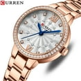thumbnail image 2 of CURREN Women Silver Diamond Fashion Threaded rhinestones Quartz Stainless Steel Watch Small disc Female Wristwatch, 2 of 5