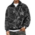 thumbnail image 3 of Havenx Flannel Quarter Zip Pullover for Men Long Sleeve Collared Pullover Sweater Mock Neck Camouflage Print Sweatshirts Casual Soft Outdoor Active 2026 Fall Winter Sweater Tops,Black L, 3 of 7