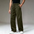 thumbnail image 2 of MXALUOB Men's Wide Leg Sweatpants Open Bottom Straight Leg Drawstring Fashion Pants with Pockets Loose Fit Full Length Athletic Pant, 2 of 6