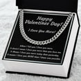 thumbnail image 4 of Happy Valentine's Day Stainless Steel Cuban Necklace for Him Husband Boyfriend Gift Present, 4 of 10