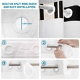 thumbnail image 4 of No Hook Shower Curtain, Black Beige Striped Shower Curtains for Bathroom with See Through Top Window, Modern Farmhouse Retro Lines Waterproof & Washable Bath Curtain Small Stall 36"x78", 4 of 9