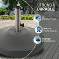 thumbnail image 6 of US Weight Free-Standing Fillable Umbrella Base - Rolling Base for Patio Umbrella Stand – Grey, 6 of 9
