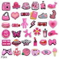 thumbnail image 1 of 37pcs Pink Cartoon Shape Shoe Decor Charms For Kids Adults Crocs Shoes Diy Accessories, 1 of 5