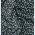 thumbnail image 1 of Soimoi Blue Poly Georgette Fabric Insect Printed Fabric 1 Yards 42 Inch Wide, 1 of 6
