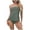 a-36Army Green16, variant on VNKIDY Women Adjustable Spaghetti Strap Square Neck Layered Tankini Top High Cut Brief Bottom Stretch Loose Fit Two Piece Tankini Swimwear Trendy Swimwear S