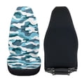 thumbnail image 4 of Uorisanigo Car Seat Covers Soft Plush Blue Camouflage Highback Front Seat Covers for Cars 2 Pack Automotive Seats Cover Vehicle Interior Decor Protection for Most SUVs Vehicles, 4 of 7