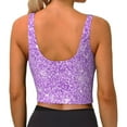thumbnail image 2 of Yiaed Lilac Glittering Print Ladies Waistcoat Women Sports Vest Vest Sports Women Sports Top Yoga Vest for women-Small, 2 of 8