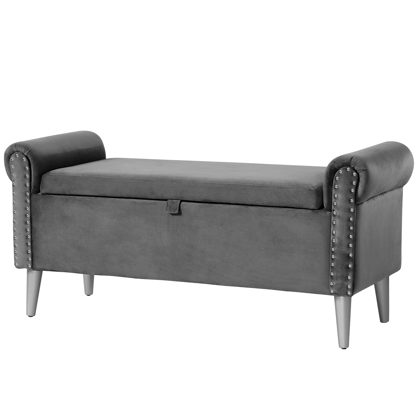 Dazone Armed Indoor Storage Bench, 47 inches Ottoman with Storage