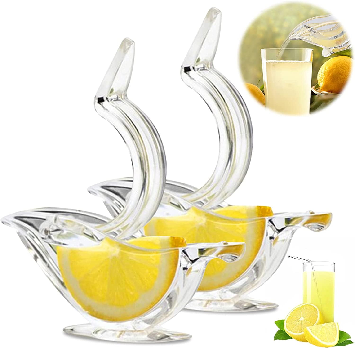KINUO Manual Lemon Juicer - Acrylic Bird Shape Hand Juicer For Lemon, Lime, Orange
