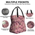 thumbnail image 3 of Pioneer Flower Floral Print Pattern Drawstring Lunch Bag Women - Drawstring Lunch Bag Insulated for Work Office - Stain-Resistant Large Lunchbags for Women with Multi-Pockets, 3 of 6