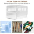 thumbnail image 3 of CIMAXIC White ABS and PP Under Desk Drawer Organizer with Adhesive Tape for Office Storage, 3 of 6