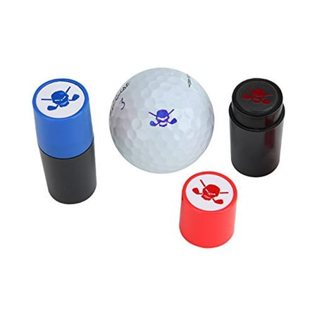 Golf Ball Stamp W/ Skull Design - Black Ink