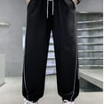 thumbnail image 6 of breaise Boys Jogger Pants Kids Pull on Elastic Waist Parachute Pant Casual Ice Silk Sweatpants Bottoms Elastic Cuffed Cargo Joggers 8-15 Years, 6 of 7