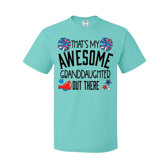 Inktastic That's My Awesome Granddaughter Out There Cheerleader T-Shirt