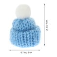 thumbnail image 3 of 10 gorros navideños pequeños de punto, estilo Papá Noel, ideales para fiestas y como accesorios hechos a mano (azul oscuro)., 3 of 8