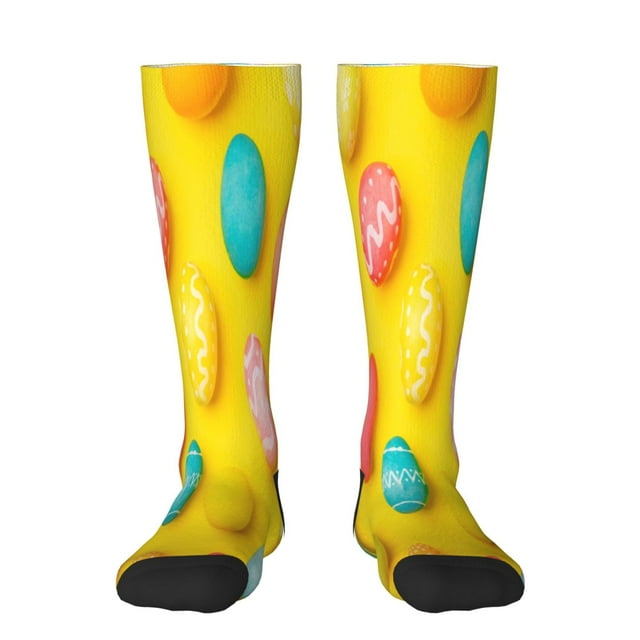 Balery Easter eggs (2) Calcetines novedosos Calcetines deportivos Calcetines hasta la rodilla Calcetines de algodón Calcetines originales y geniales