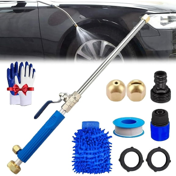 Jetflux Pressure Washer, 2025 Upgraded Jet Nozzle Power Washer for Garden Hose, Portable Handheld High Pressure Washer Wand, 3 Spray Modes, 360° Rotating with 2 Nozzles and Quick Connector