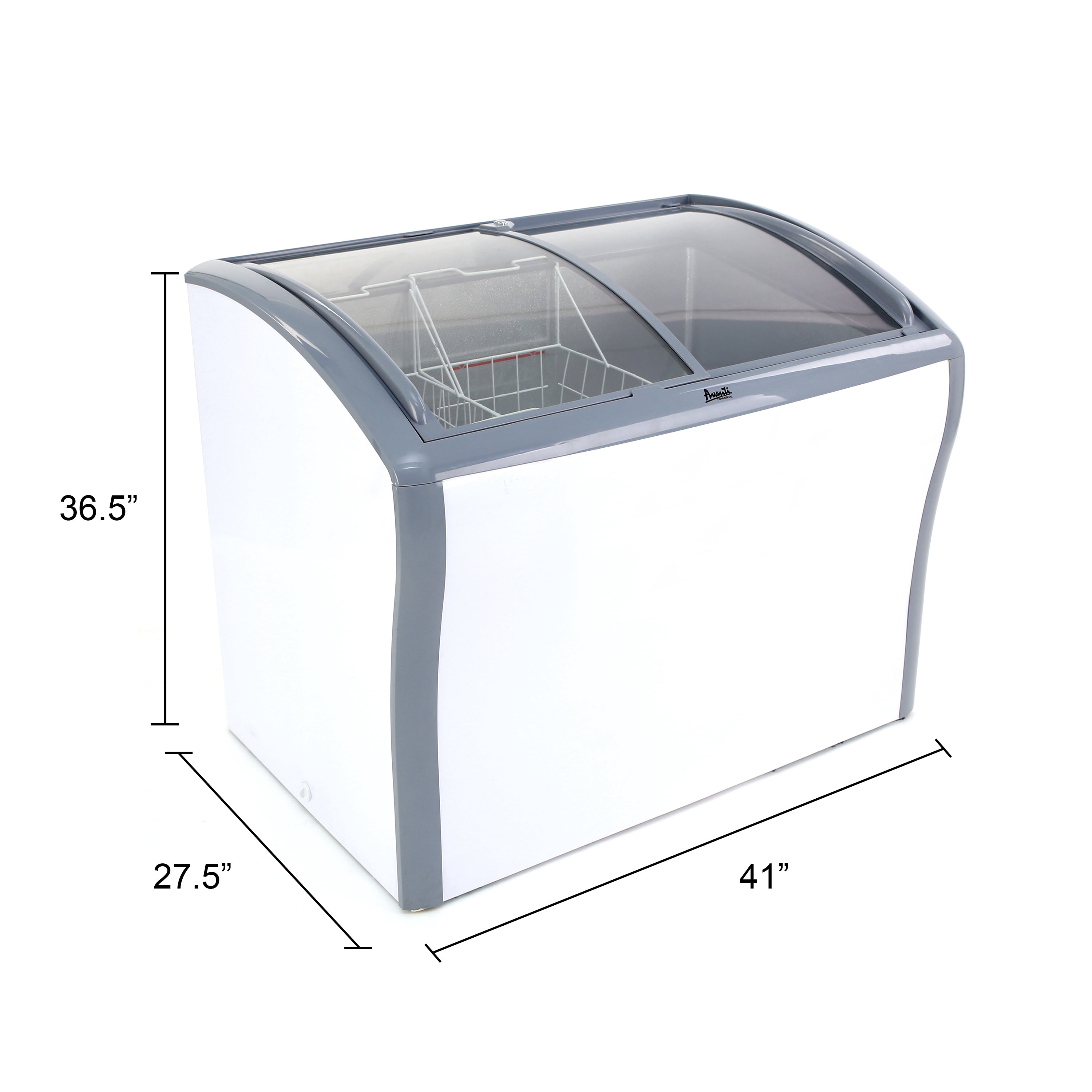 Avanti 9.5 cu. ft. Commercial Glass Top Freezer or Refrigerator, in White (CFC836Q0WG)