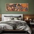 thumbnail image 2 of IDEA4WALL Extra Large Framed Canvas Print Wall Art Abstract Floral and Fauna Vibrant Bohemian Garden Retro Artwork Nature Wilderness Fine Art Vintage Decor for Home Decoration - 60"x20", 2 of 5