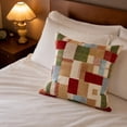thumbnail image 6 of WWG Puzzle Block Pillow Cover, Decorative Throw Pillow Covers 18x18, Breathable Fade Resistant Fabric, Hidden Zipper Closure, Machine Washable, for Living Room Bedroom, 6 of 7