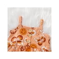 thumbnail image 5 of Bagilaanoe Toddler Kid Girl Clothes Set Letter/Butterfly Floral Printed Sling Buttons Ruffle Hem Tank Tops with Elastic Waist Flared Pants, 5 of 9
